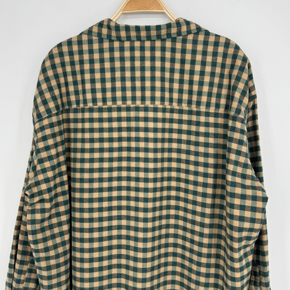 Frank & Eileen Shirley Oversized Button Up Shirt Medium Green Tan Gingham Plaid - Picture 6 of 11